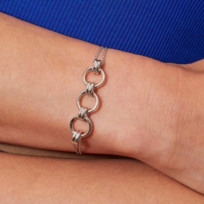 Bevel Unity Twin Chain Slider Adjustable Bracelet 71173RP