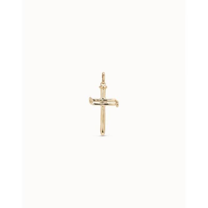 Big Cross Golden Metal Cross Charm CHA0146ORO0000U