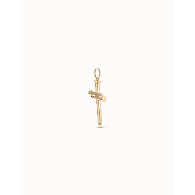 Big Cross Golden Metal Cross Charm CHA0146ORO0000U