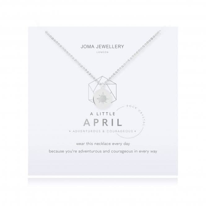 Birthstone a little April Rock Crystal Necklace 4657Joma Jewellery4657