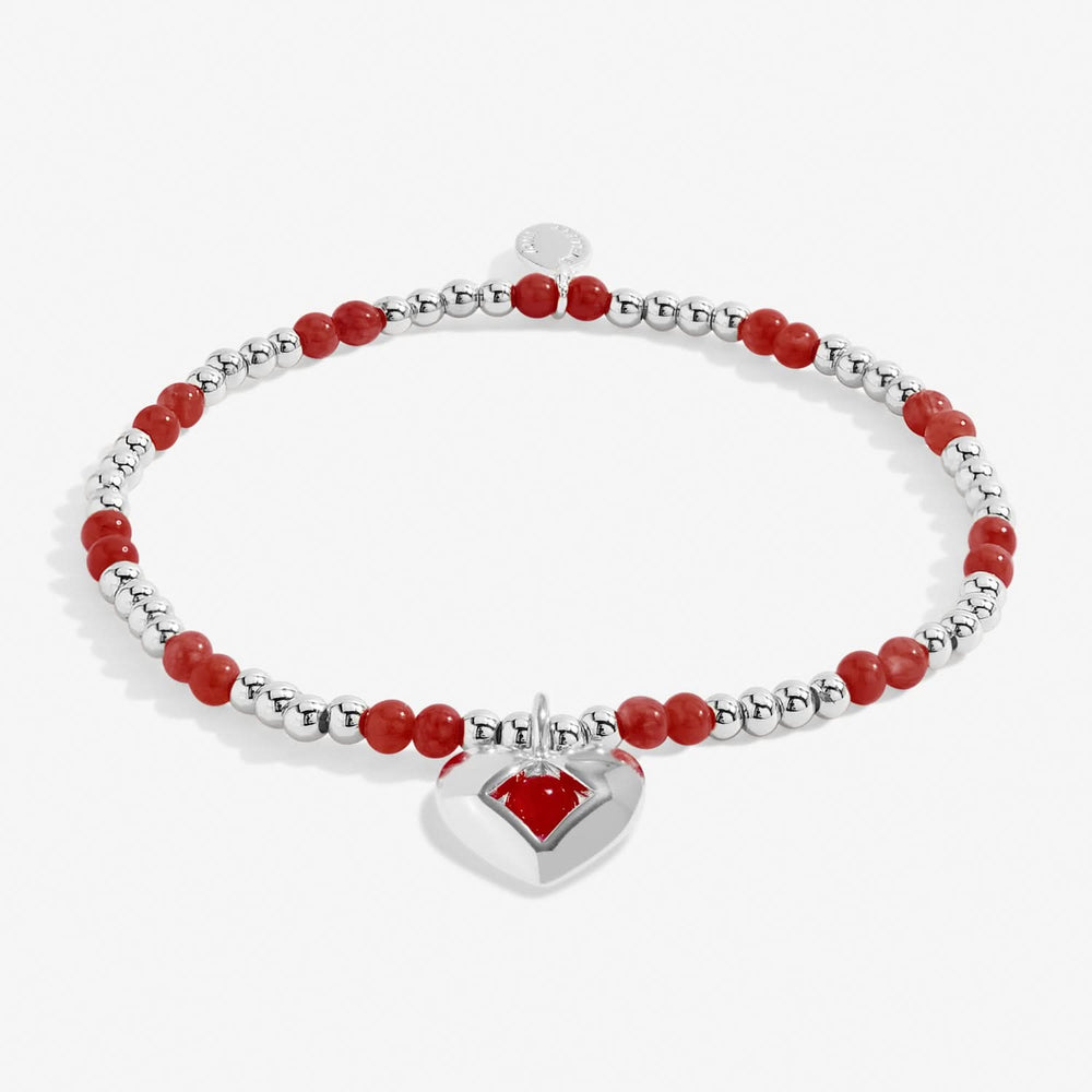 Birthstone A Little January Garnet Silver Plated Bracelet 8315