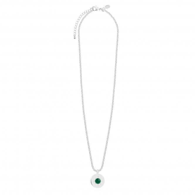 Birthstone a little May Green Agate Necklace 4658