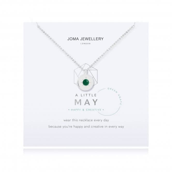 Birthstone a little May Green Agate Necklace 4658