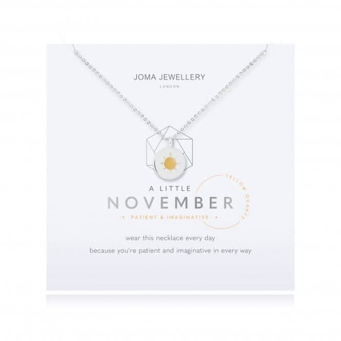 Birthstone a little November Yellow Quartz Necklace 4664