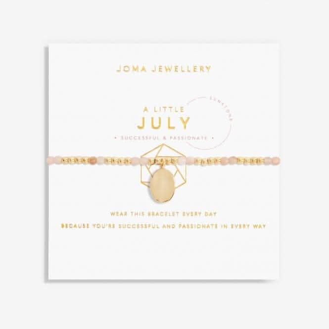 Birthstone July Sunstone Gold 17.5cm Stretch Bracelet 6138Joma Jewellery6138