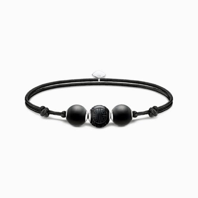 Black Nylon Obsidian Bracelet A2107 - 172 - 11Thomas Sabo Karma BeadsA2107 - 172 - 11