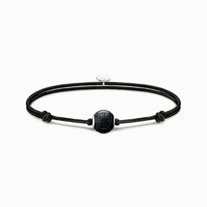 Black Nylon Obsidian Bracelet A2108 - 172 - 11Thomas Sabo Karma BeadsA2108 - 172 - 11