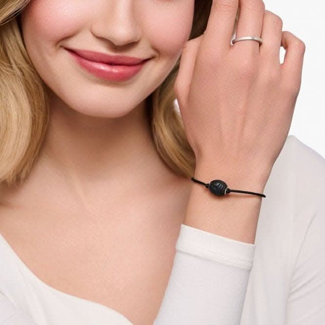 Black Nylon Obsidian Bracelet A2109 - 172 - 11Thomas Sabo Karma BeadsA2109 - 172 - 11