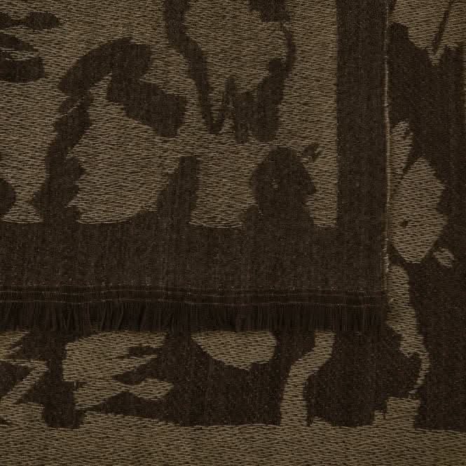Black/Brown Leopard Printed Blanket Scarf KLS517