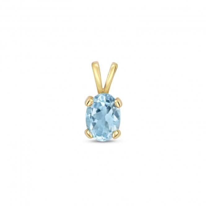 Blue Topaz Oval Pendant PD277BT