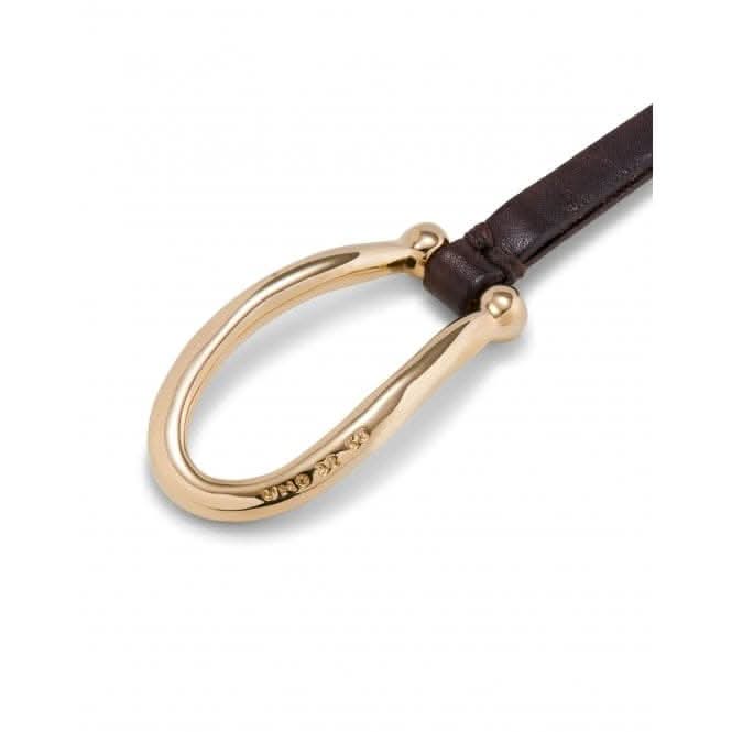 Bruh Leather Large 18k Gold Plated Central Link Bracelet PUL2418MAROROUNOde50PUL2418MARORO