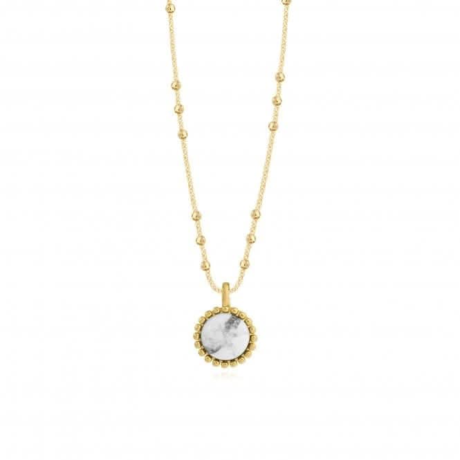 Capri Howlite Gold 46cm + 5cm Extender Necklace 4486