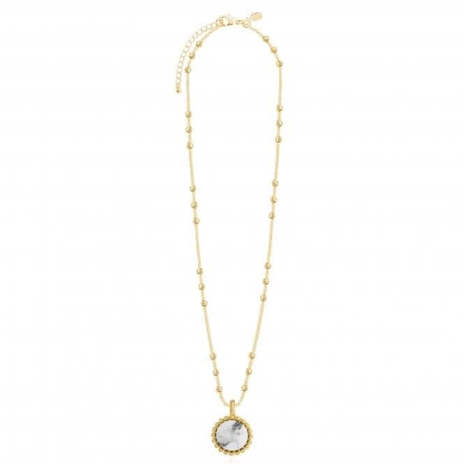 Capri Howlite Gold 46cm + 5cm Extender Necklace 4486