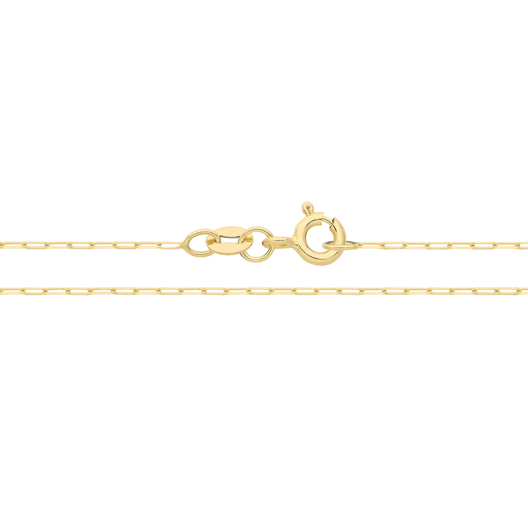 9ct Yellow Gold Paperclip Chain Necklace CH567