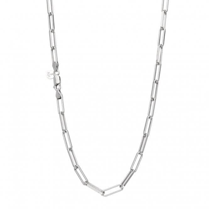 Chain Grande Paperclip Rhodium Plated 18" Necklace 99903CH18