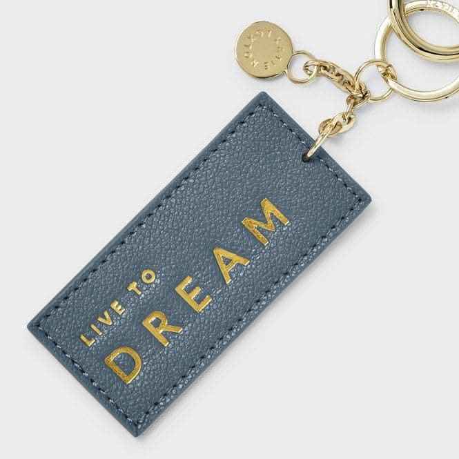 Chain Keyring Live To Dream in Light Navy KLB2715