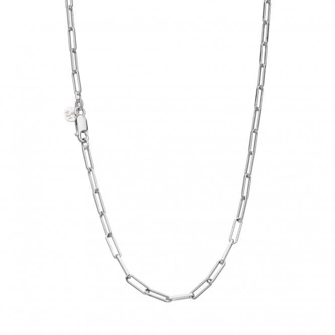 Chain Paperclip Rhodium Plated 17" Necklace 99902CH17