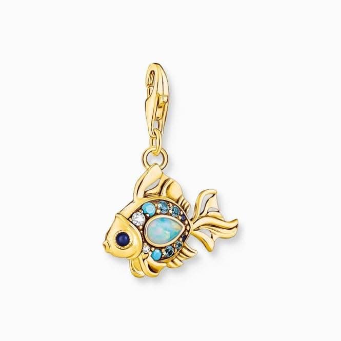 Charm Club Gold Plated Multicoloured Fish Charm 1921-959-7