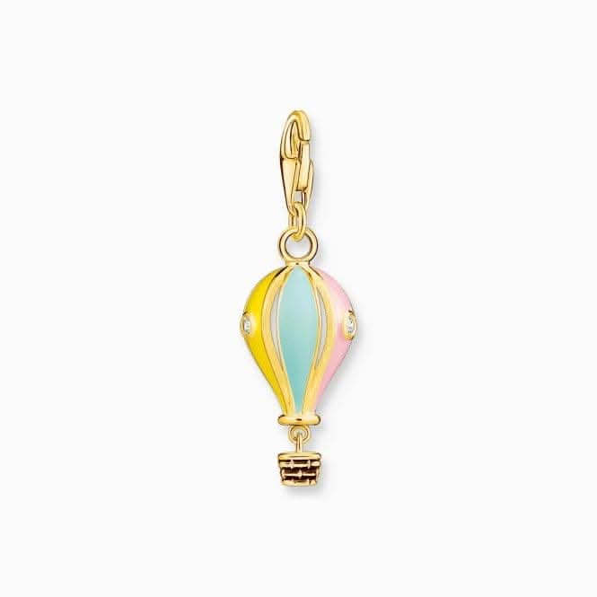 Charm Club Gold Plated Multicoloured Hot Air Balloon Charm 1922-565-7