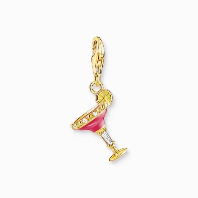 Charm Club Gold Plated Red Cocktail Charm 1931-565-9