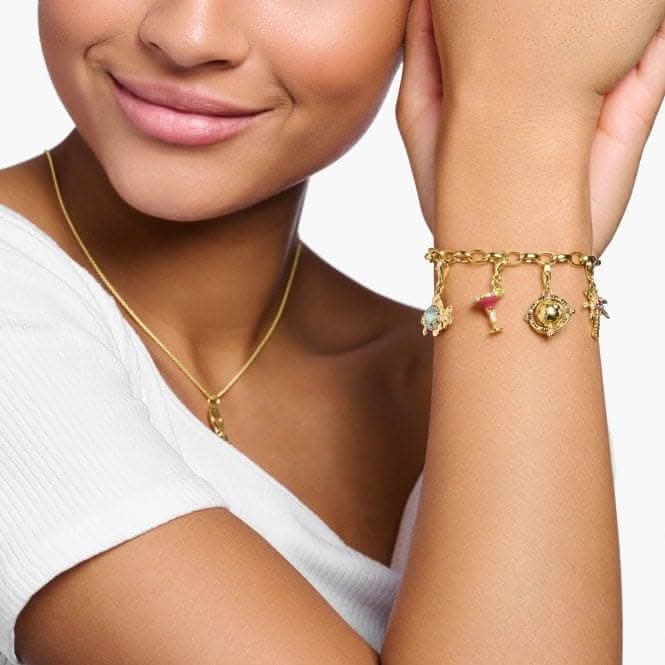 Charm Club Gold Plated Red Cocktail Charm 1931-565-9