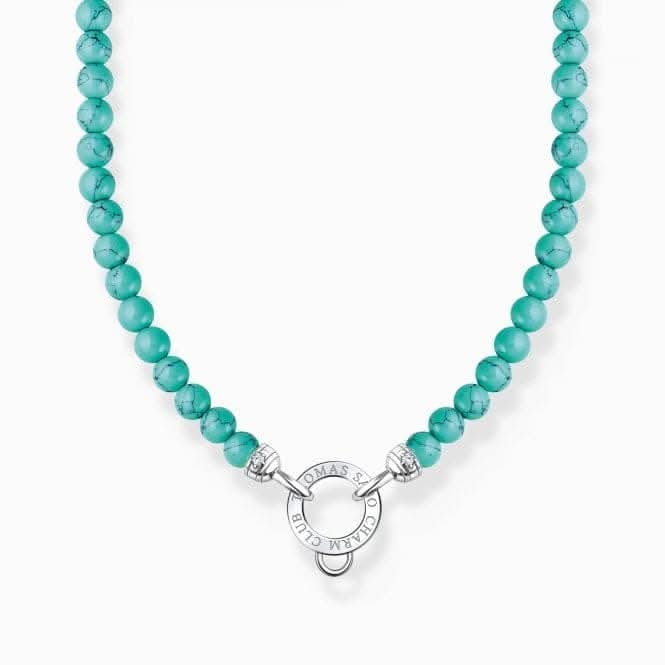 Charm Club Turquoise Pearls Necklace KE2187-405-17