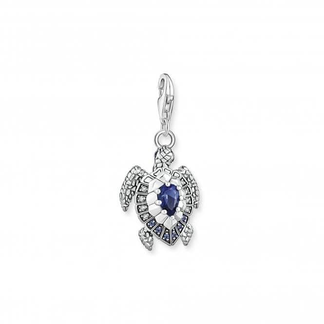 Charm Club Turtle With Blue Stones Charm 1897-667-1
