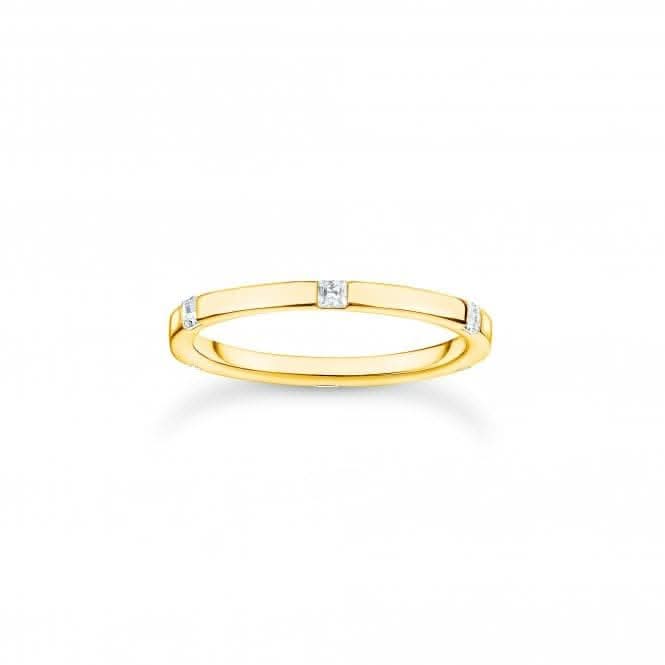 Charming Gold Plated White Stones Ring TR2396 - 414 - 14Thomas Sabo Charm Club CharmingTR2396 - 414 - 14 - 48