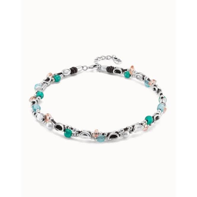 Charming Multicolor Crystal Artisan Glass NecklaceUNOde50COL1827MCLMTL0U
