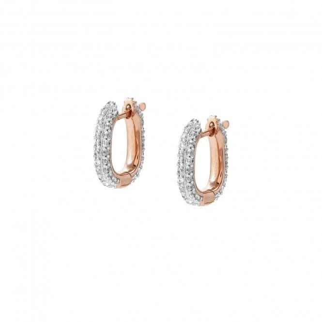 Charming Silver Cubic Zirconia Simple Rose Gold Earrings 148505/011