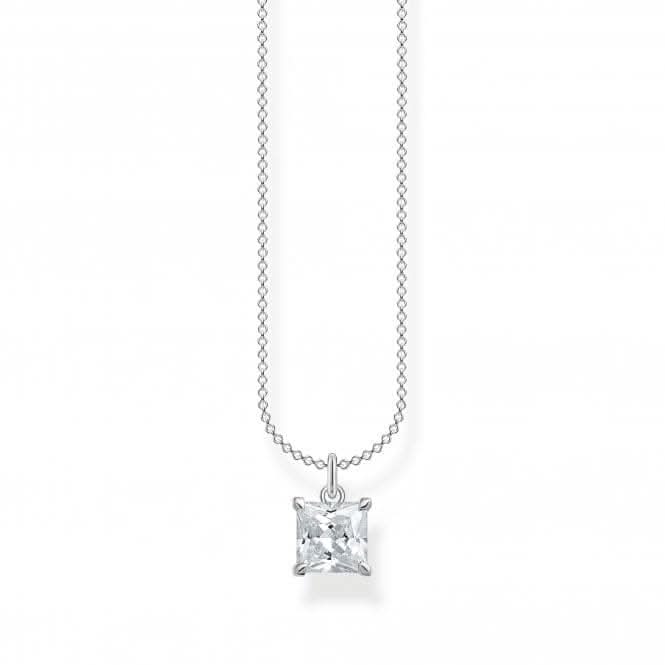 Charming Sterling Silver White Stone Necklace KE2156 - 051 - 14 - L45VThomas Sabo Charm Club CharmingKE2156 - 051 - 14