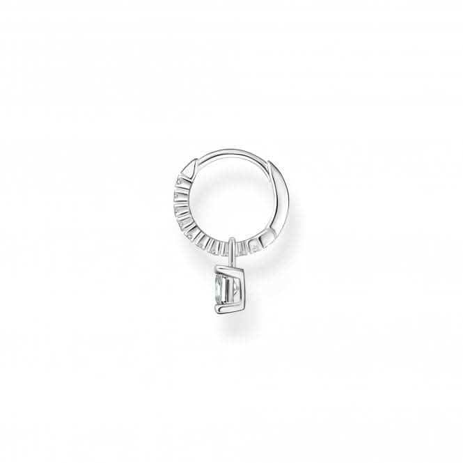 Charming Sterling Silver White Stones Single Hoop Earring CR699 - 051 - 14Thomas Sabo Charm Club CharmingCR699 - 051 - 14