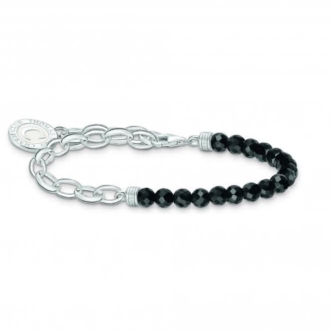 Charmista Black Cold Enamel Obsidian Bracelet A2128-148-11