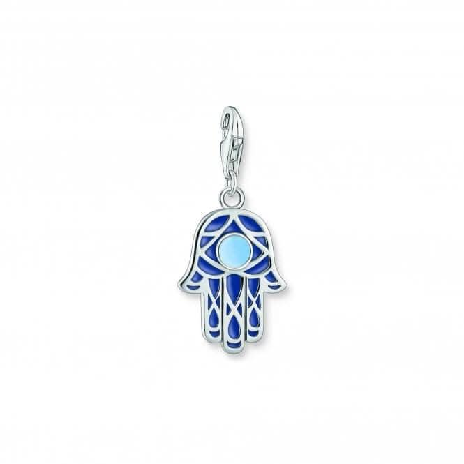 Charmista Blue Cold Enamel Hand Of Fatima Charm Pendant 2020-007-1