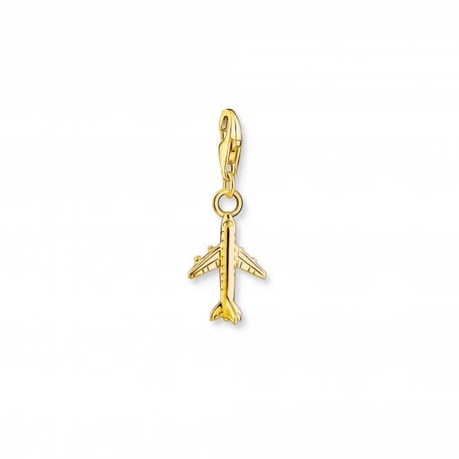 Charmista Gold Plated Aeroplane Charm Pendant 2012-413-39