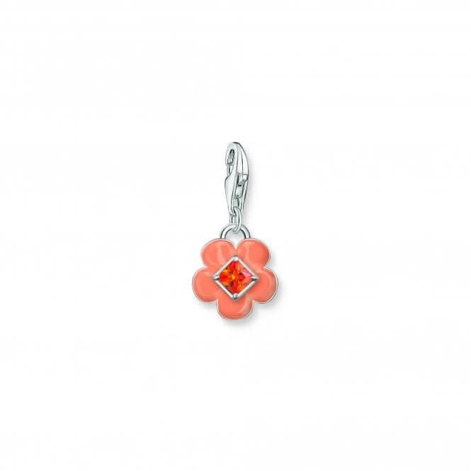Charmista Orange Cold Enamel Flower Charm Pendant 2029-041-8