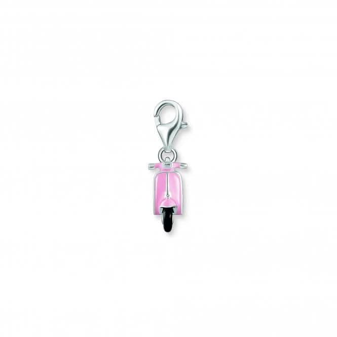 Charmista Pink Cold Enamel Scooter Charm Pendant 1992-007-9