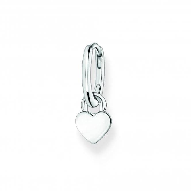 Charmista Silver Heart Single Hoop Earring CR717-001-21