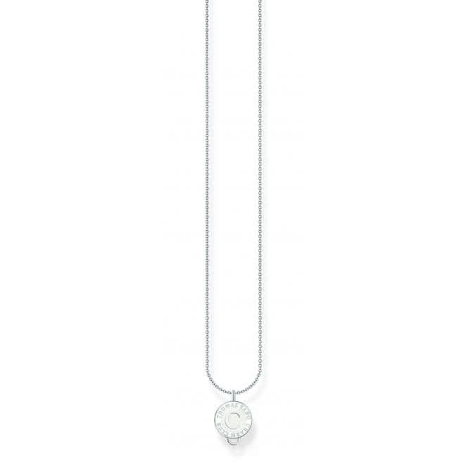 Charmista Silver Shimmering White Cold Enamel Necklace X2091 - 007 - 21Thomas Sabo Charm Club CharmistaX2091 - 007 - 21