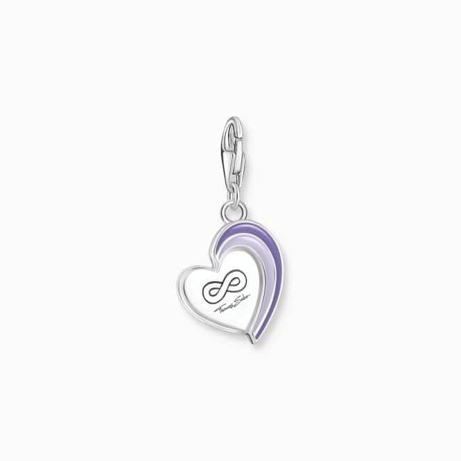 Charmista Sterling Silver Violet Enamel Best Friends Charm 2046-664-13