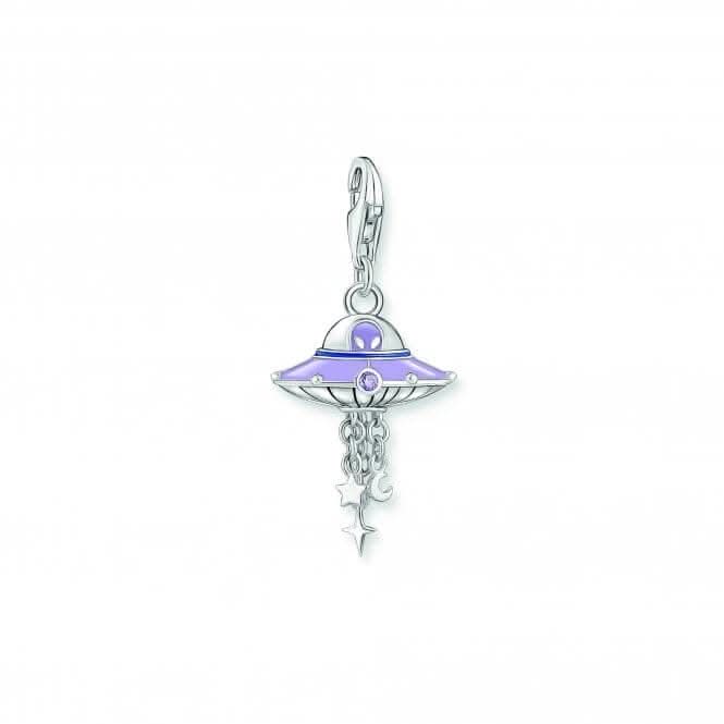 Charmista Sterling Silver Violet Enamel UFO Charm 2045-691-7