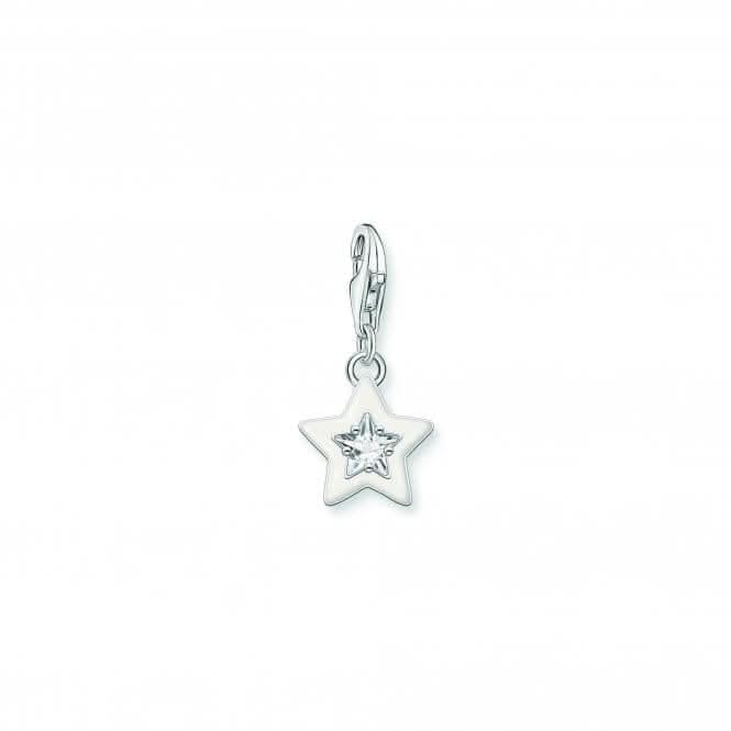 Charmista Sterling Silver White Enamel Star Charm 2044 - 041 - 14Thomas Sabo Charm Club Charmista2044 - 041 - 14