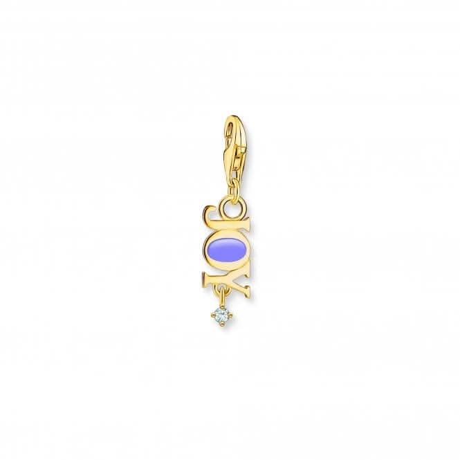 Charmista Violet Gold Plated Cold Enamel Joy Charm Pendant 2007-565-13