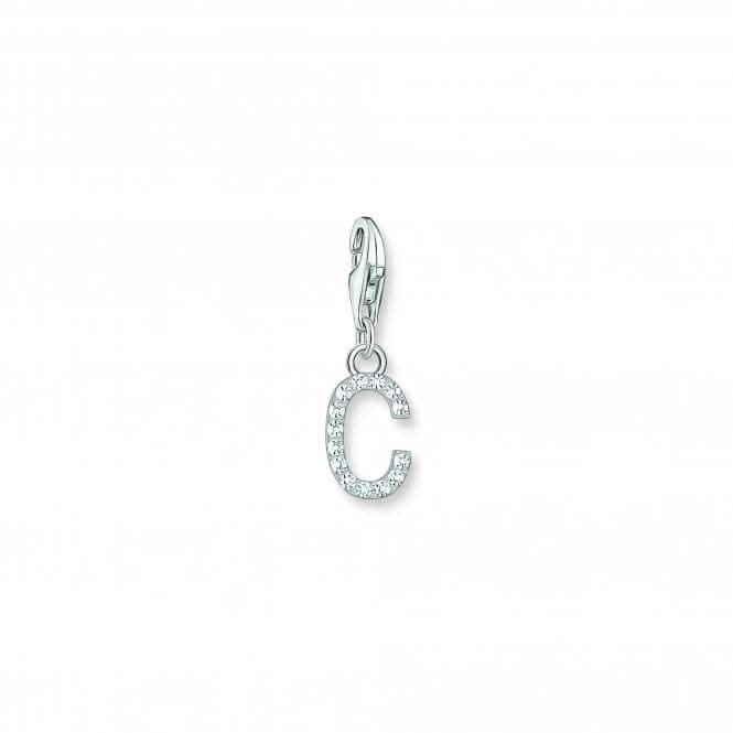 Charmista White Zirconia Letter C Charm Pendant 1943-051-14