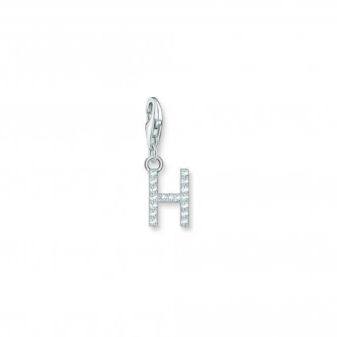 Charmista White Zirconia Letter H Charm Pendant 1947-051-14