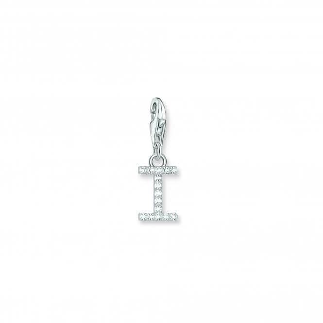 Charmista White Zirconia Letter I Charm Pendant 1948-051-14