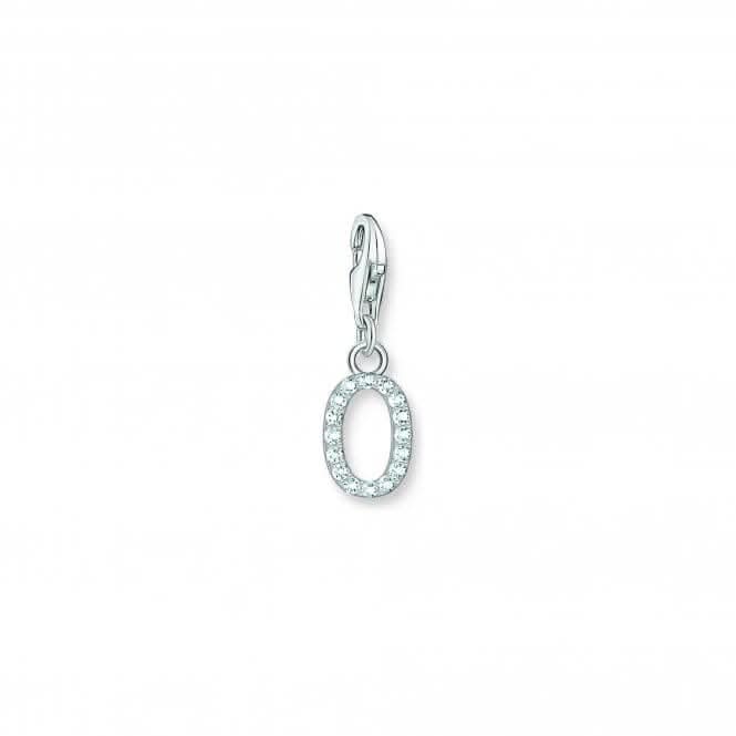 Charmista White Zirconia Letter O Charm Pendant 1952-051-14