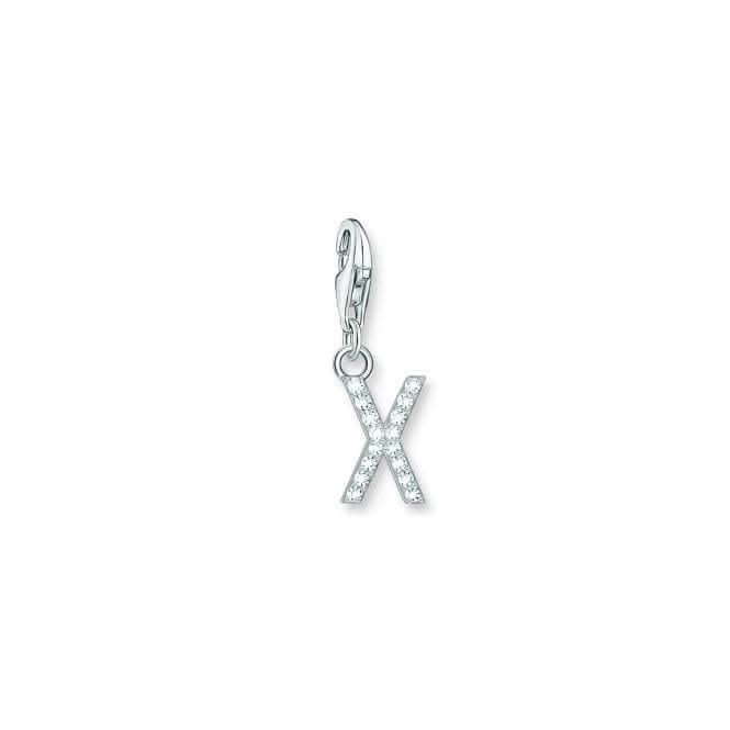 Charmista White Zirconia Letter X Charm Pendant 1961-051-14