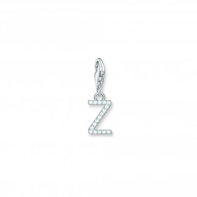 Charmista White Zirconia Letter Z Charm Pendant 1963-051-14