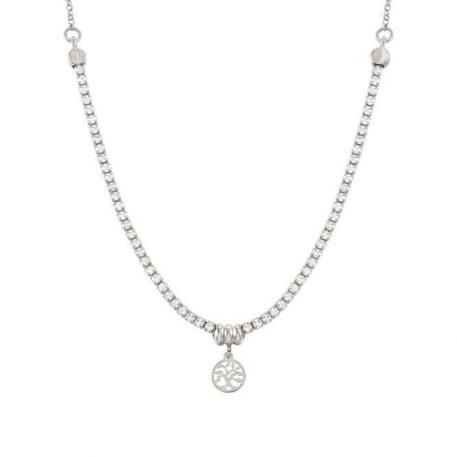 Chic & Charm Silver Cubic Zirconia Tree Of Life Necklace 148602/047